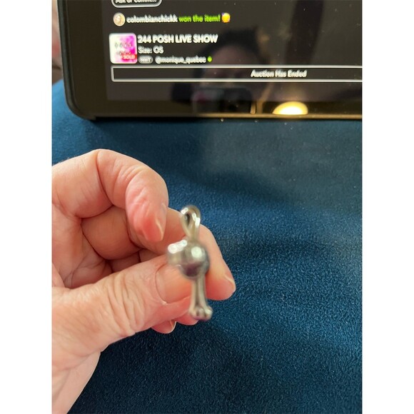 Chrome Hearts Pendant Charm Skull Cross Silver Tone Gothic Biker Pendant - Picture 5 of 5